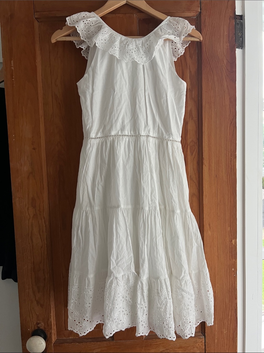 Polo Ralph Lauren GORGEOUS stunning white eyelet cotton dress with buttons NEW